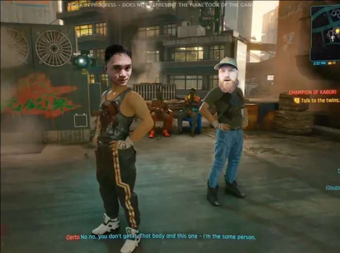 Those two bodies, I'm the same person (from cyberpunk 2077) meme | image tagged in memes | made with Piñata Farms meme generator