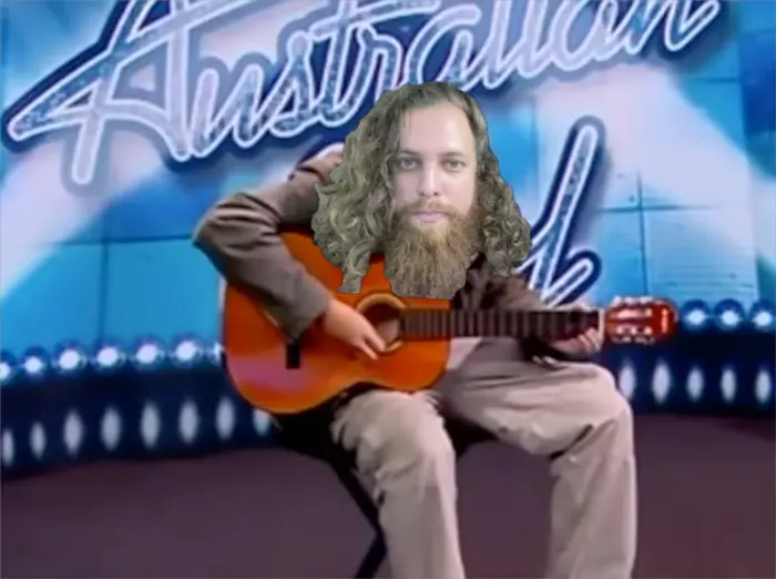 man sings Imagine on the Talent Show meme | image tagged in memes | made with Piñata Farms meme generator