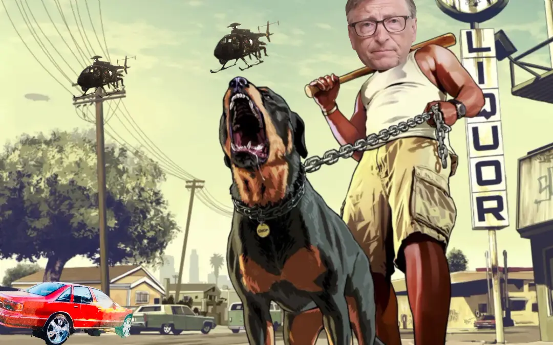 Meme image, titled: '#BillGates
#piñatafarms', by user: elplaga357