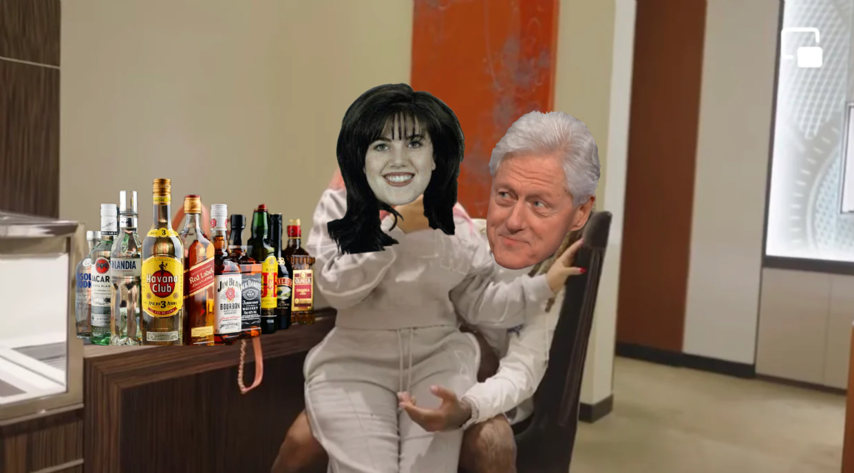 Finding Yo One meme | #piñatafarms 
#monicalewinsky 
#billclinton | image tagged in memes: billclinton, monicalewinsky, piñatafarms | made with Piñata Farms meme generator