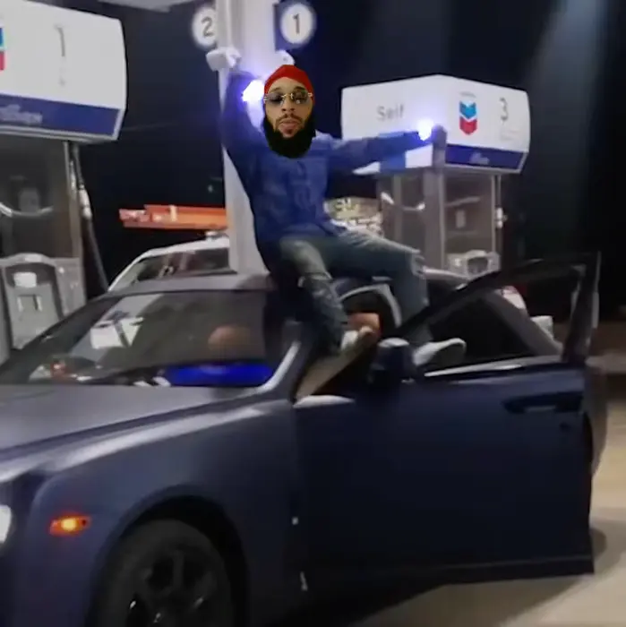 gas station flex meme | image tagged in memes | made with Piñata Farms meme generator