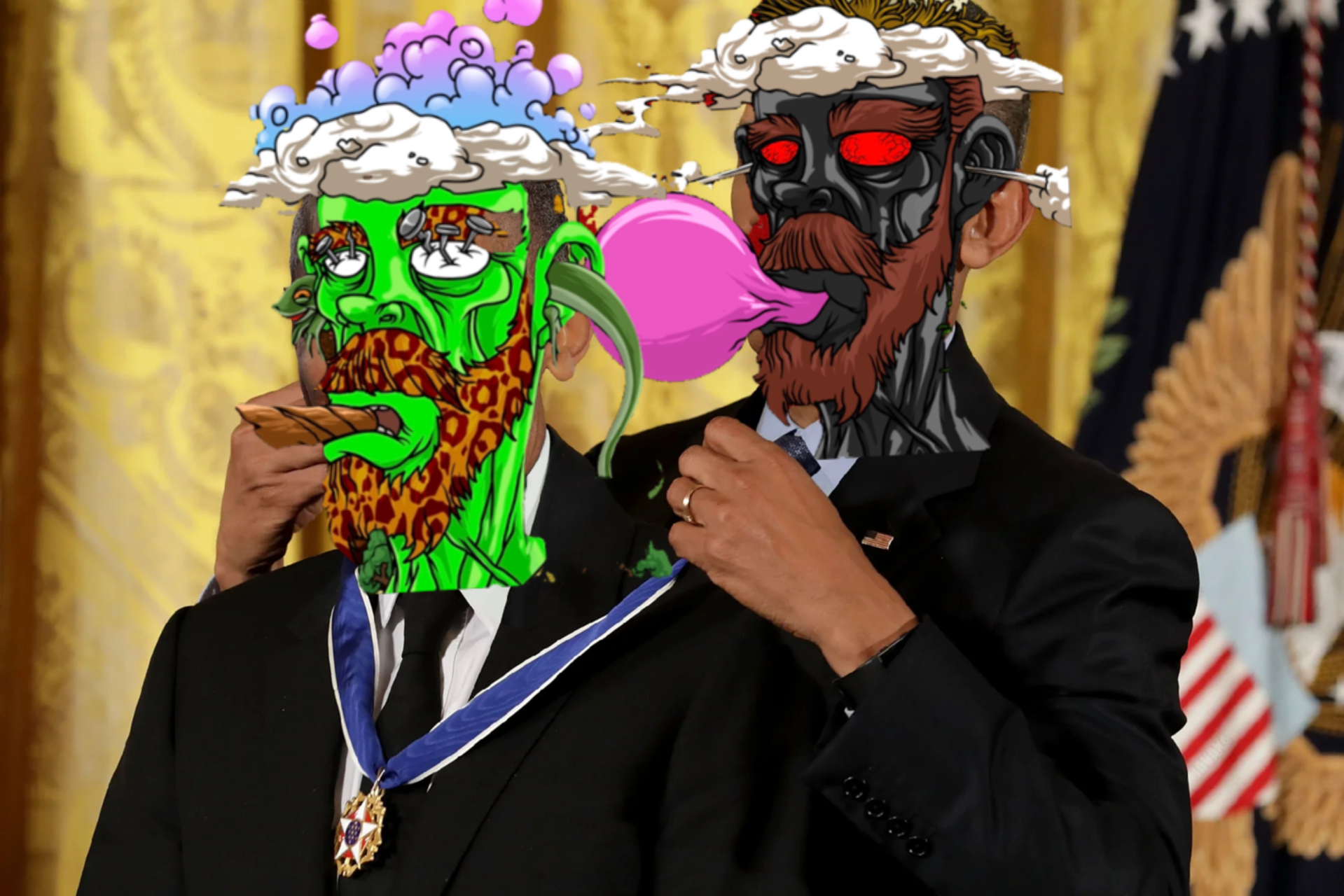 obama and obama meme | image tagged in memes | made with Piñata Farms meme generator