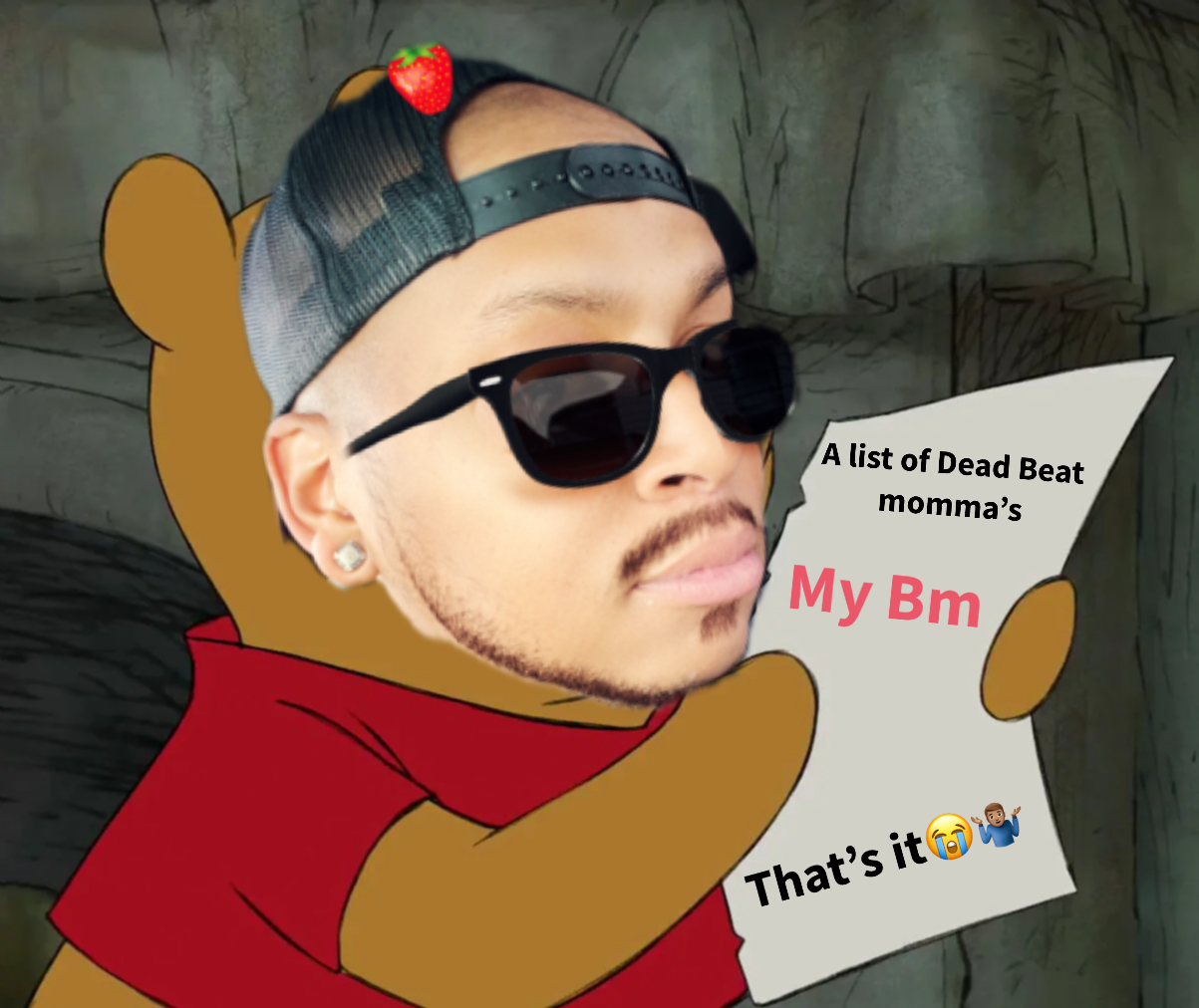 Winnie the Pooh reading meme | Man life be crazy 😭😭🥴🤷🏽‍♂️ | image tagged in memes | made with Piñata Farms meme generator