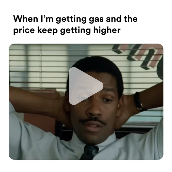 When I'm getting gas and the price keep getting higher video meme ...