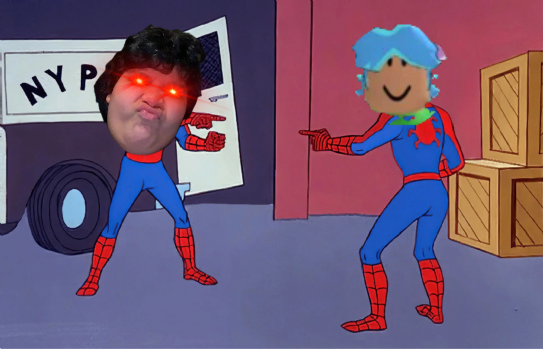 Spider-man pointing at Spider-man meme | Afif SUCKS | image tagged in memes | made with Piñata Farms meme generator