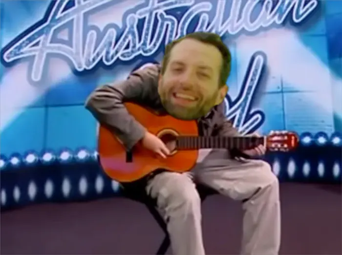 man sings Imagine on the Talent Show meme | image tagged in memes | made with Piñata Farms meme generator