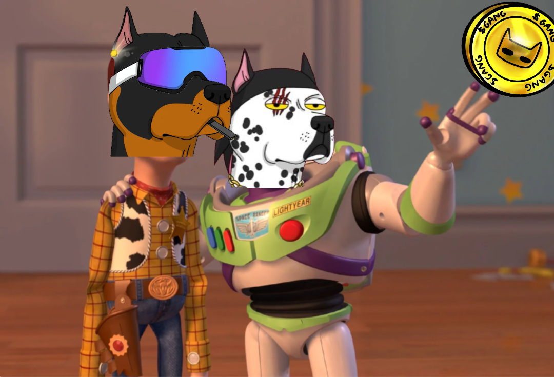 woody and buzz meme | Gang drop | image tagged in memes | made with Piñata Farms meme generator