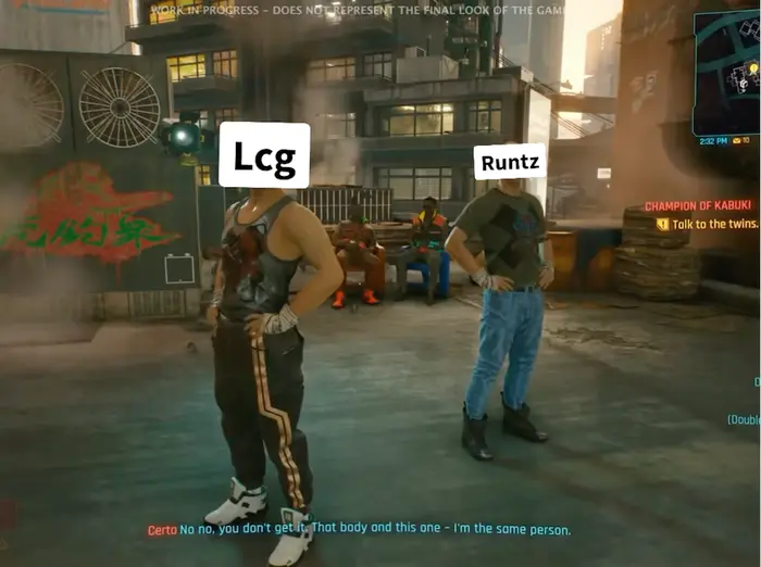 Those two bodies, I'm the same person (from cyberpunk 2077) meme | image tagged in memes | made with Piñata Farms meme generator