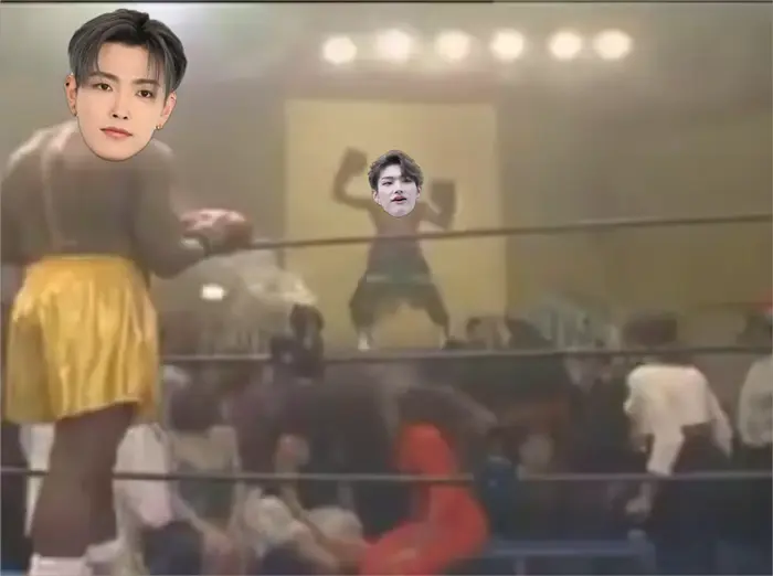 Martin Lawrence gets knocked out meme | M i n g i is a Wrestler | image tagged in memes | made with Piñata Farms meme generator