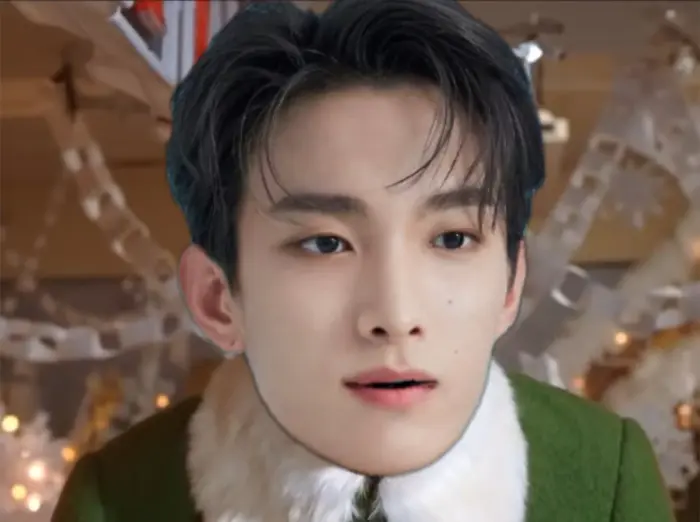 Elf - Fake Santa meme | DK Beats M i n g y u | image tagged in memes | made with Piñata Farms meme generator