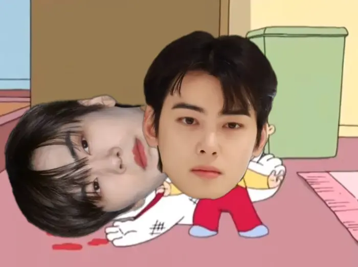 Family Guy - Stewie Beats up Brian meme | C h a E u n woo Beats Rocky #Astro #Kpop | image tagged in memes: kpop, astro | made with Piñata Farms meme generator