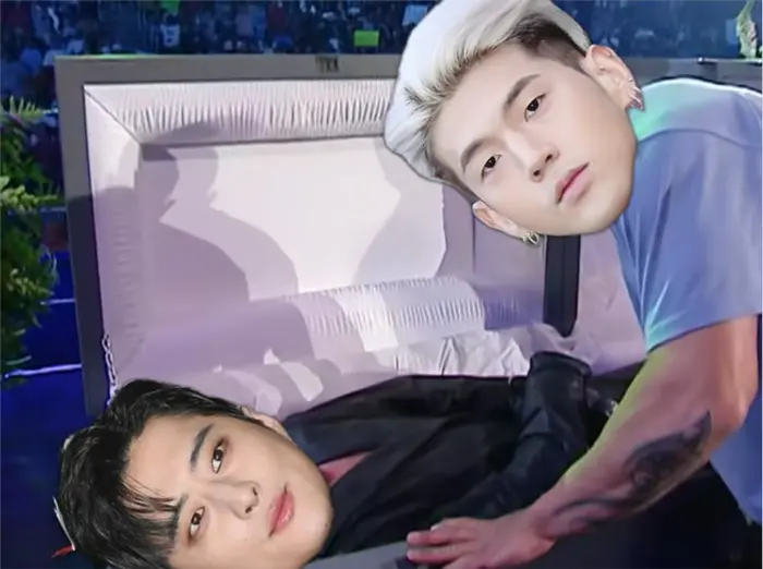 The Undertaker surprises Randy Orton WWE meme | J s e p h Kills BM | image tagged in memes | made with Piñata Farms meme generator