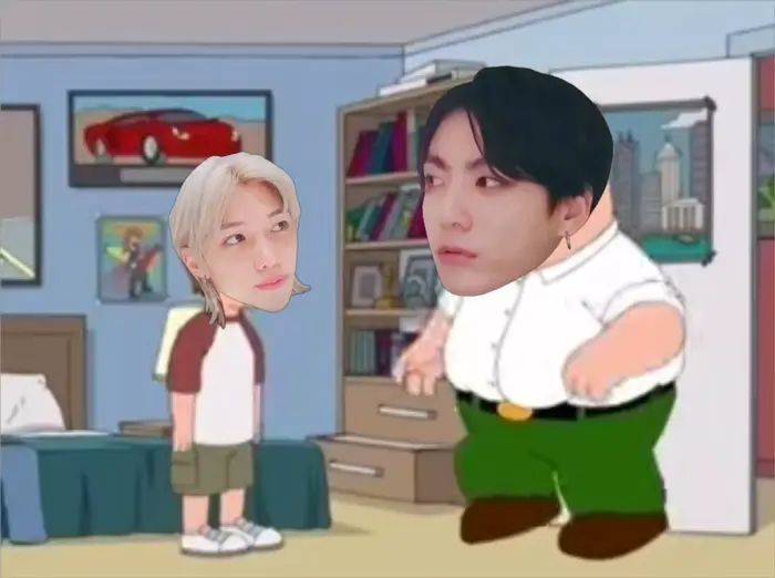 Peter griffin beats up a kid meme | JK Beats My Crush | image tagged in memes | made with Piñata Farms meme generator