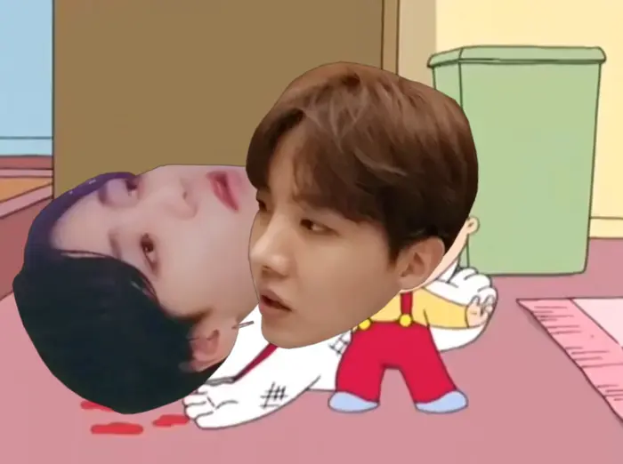 Family Guy - Stewie Beats up Brian meme | J Hope beats JK | image tagged in memes | made with Piñata Farms meme generator