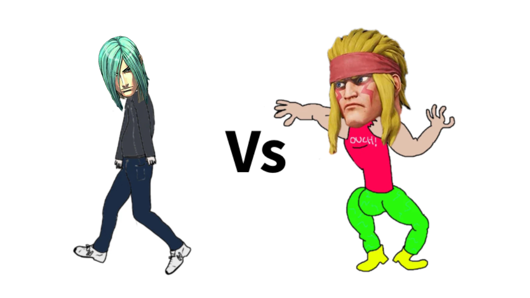 virgin vs chad meme | Street fighter 3 r e m y | image tagged in memes | made with Piñata Farms meme generator