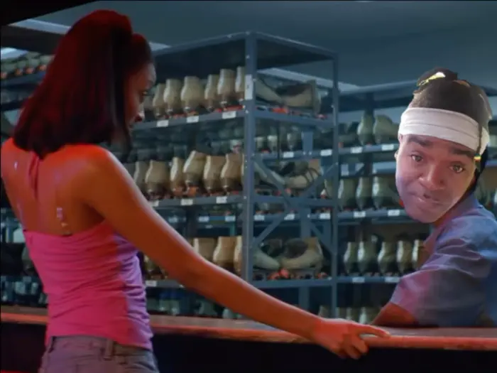 ATL 2006- No Ticket, No Skates! meme | image tagged in memes: funny | made with Piñata Farms meme generator