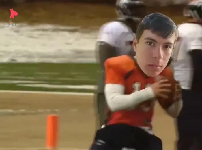 Tim Tebow throws the ball meme | image tagged in memes | made with Piñata Farms meme generator