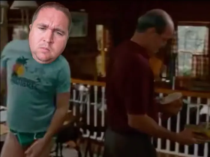 Step Brothers - Dale talking to his dad meme | image tagged in memes | made with Piñata Farms meme generator