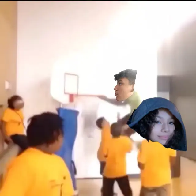 tall dude plays basketball with kids meme | image tagged in memes | made with Piñata Farms meme generator