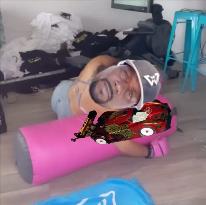 woman fights with punching bag meme | image tagged in memes | made with Piñata Farms meme generator