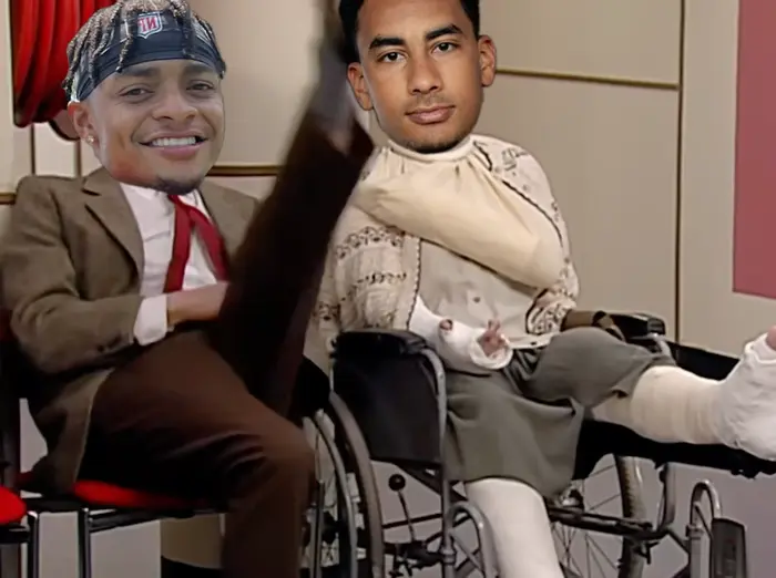 Mr. Bean is waiting his turn meme | Da Bears still suck!! #bears | image tagged in memes: bears | made with Piñata Farms meme generator