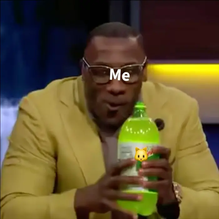 Shannon Sharpe enjoying some Mountain Dew meme | image tagged in memes | made with Piñata Farms meme generator