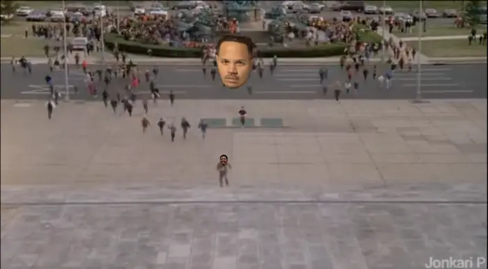 Rocky run meme | image tagged in memes | made with Piñata Farms meme generator