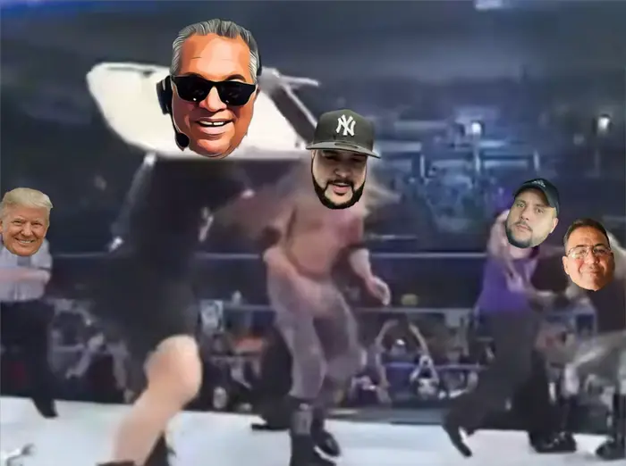 Stone Cold vs. many wrestlers WWE meme | image tagged in memes | made with Piñata Farms meme generator