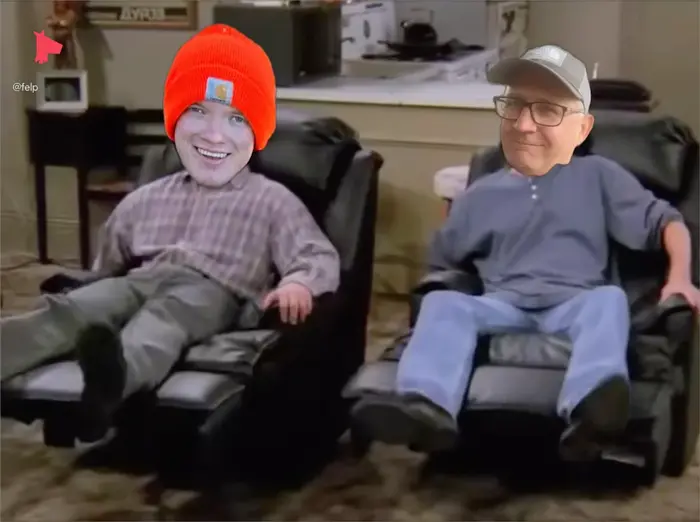 FRIENDS - Joey and Chandler ordering pizza meme | image tagged in memes | made with Piñata Farms meme generator