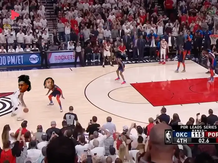 Damian Lillard's Ridiculous Game Winner Lifts Blazers Over Rockets meme | image tagged in memes | made with Piñata Farms meme generator
