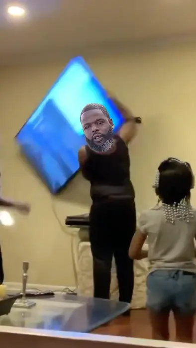 Mom breaks TV meme | You done put them dam people TV up and get mad cuz they don’t like Dallas. That’s bad business bruh!! | image tagged in memes | made with Piñata Farms meme generator