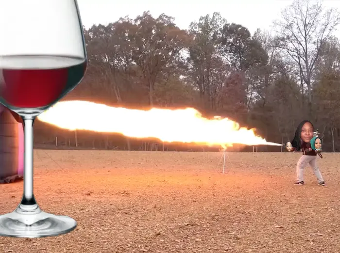 Flamethrower demo meme | image tagged in memes | made with Piñata Farms meme generator