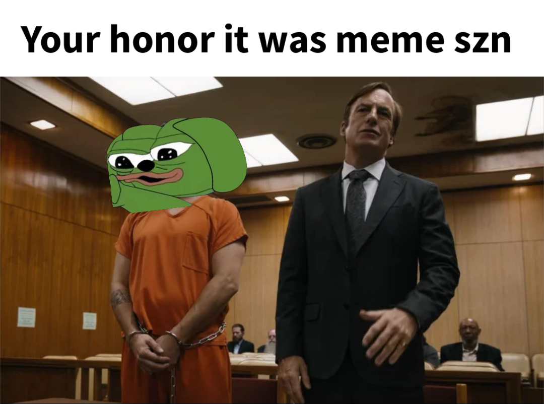 Saul Goodman In Court meme | image tagged in memes | made with Piñata Farms meme generator