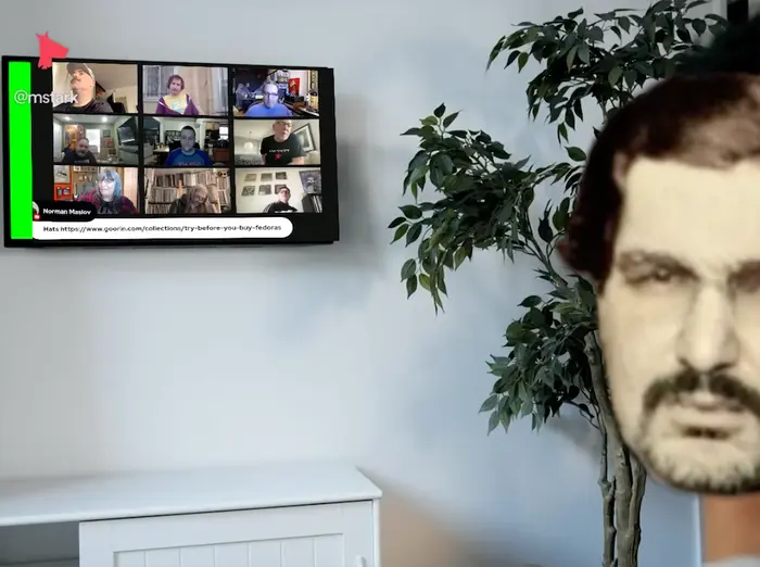 Man watching tv on the wall meme | image tagged in memes | made with Piñata Farms meme generator