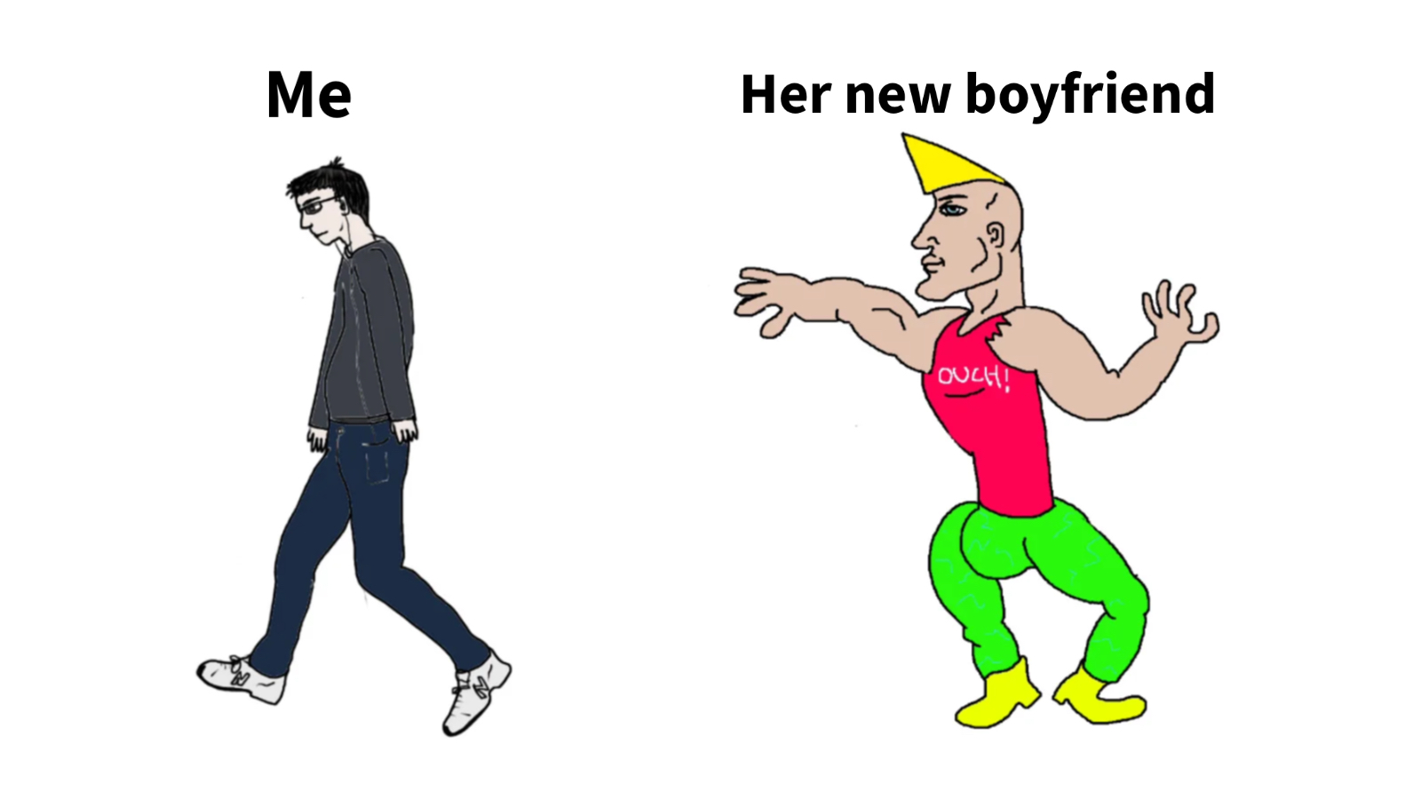 virgin vs chad meme | image tagged in memes | made with Piñata Farms meme generator