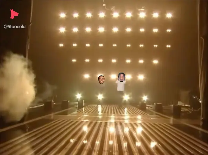 Kanye & Jay Z live VMA 2011 - Otis meme | image tagged in memes | made with Piñata Farms meme generator