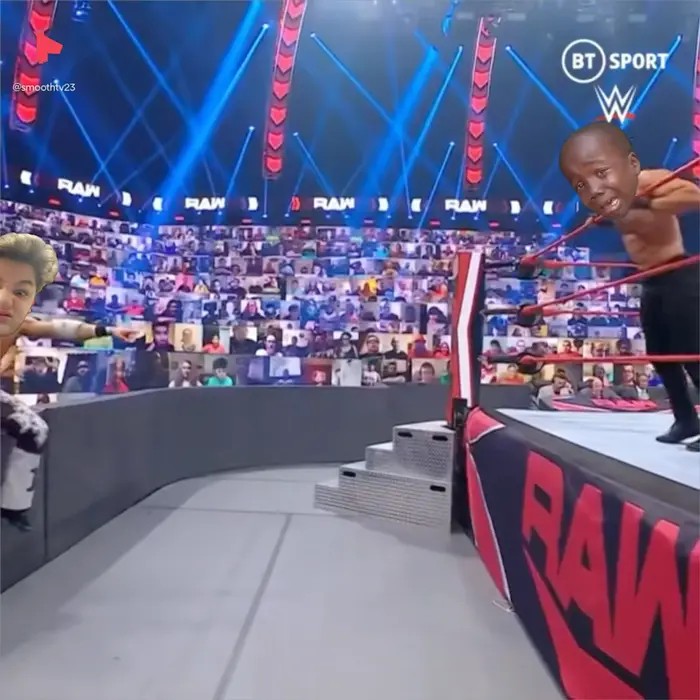 Prince Puma attacking Johnny Mundo meme | image tagged in memes | made with Piñata Farms meme generator