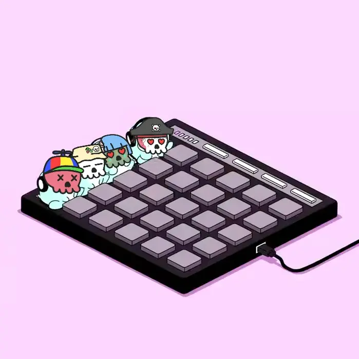 small creatures jumping on a dj launchpad meme | Morie | image tagged in memes | made with Piñata Farms meme generator