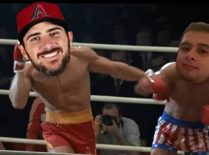 Rocky IV - fight with Drago meme | image tagged in memes | made with Piñata Farms meme generator