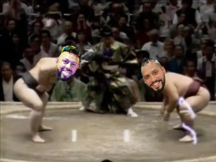 Epic Sumo fight meme | image tagged in memes | made with Piñata Farms meme generator