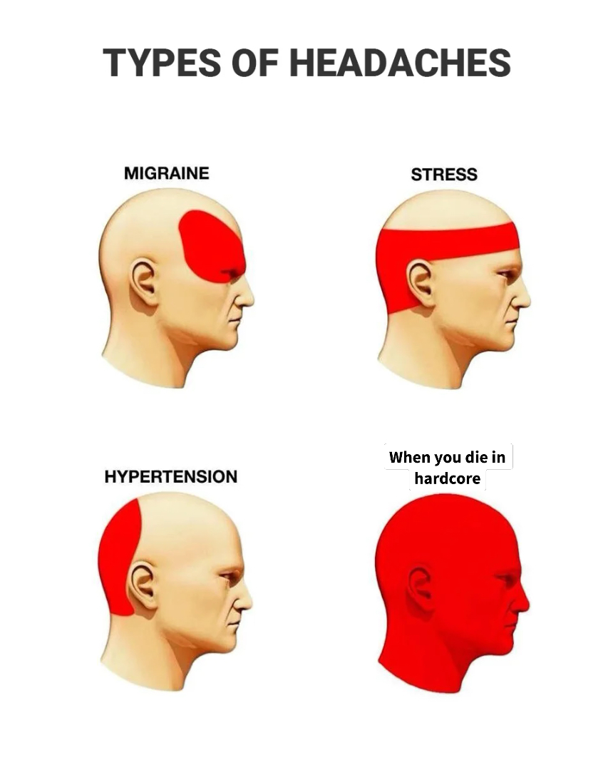 types of headaches meme | image tagged in memes | made with Piñata Farms meme generator