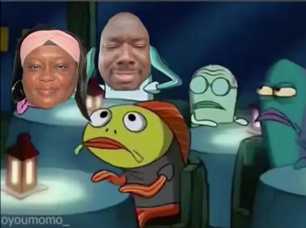 Spongebob oscars fight meme | image tagged in memes | made with Piñata Farms meme generator