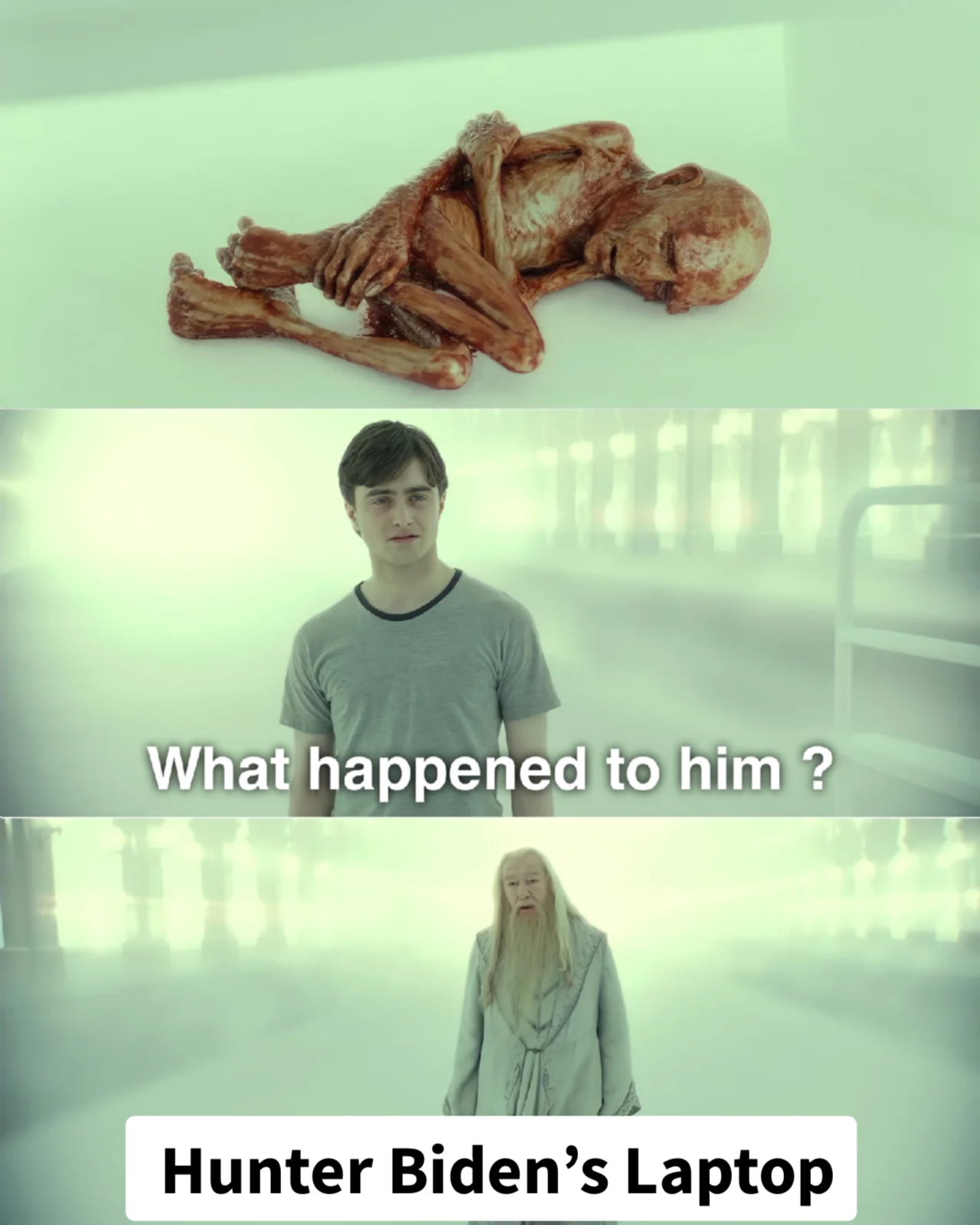 what happened to him? meme | The sickest things #hunterbidenlaptop has will change you@rkanon73 @patriotwarrior1776 | image tagged in memes: funny, hunterbidenlaptop, news | made with Piñata Farms meme generator