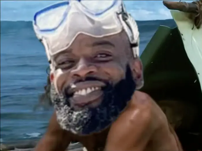 Cast Away - Over the waves scene meme | image tagged in memes | made with Piñata Farms meme generator