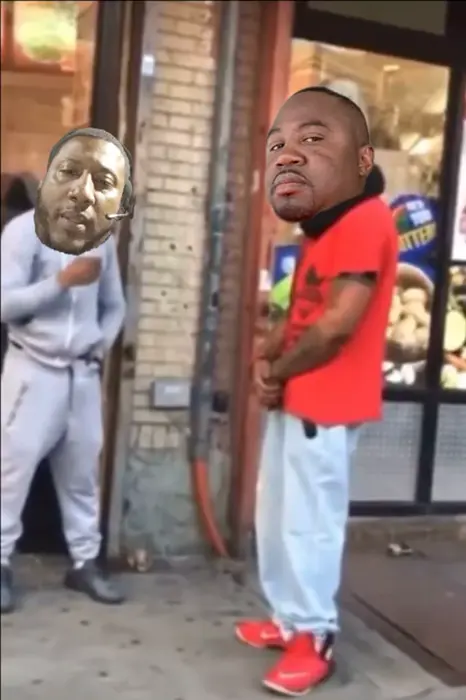 Man hit another man in the street meme | image tagged in memes | made with Piñata Farms meme generator