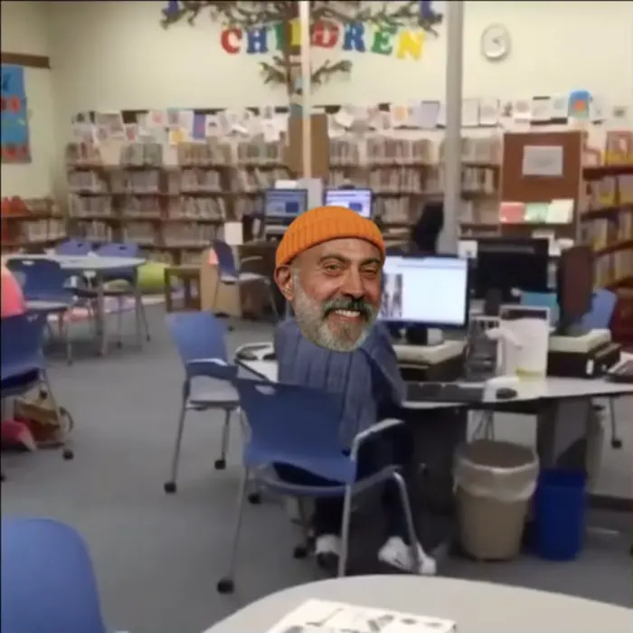 man taking photo of girls in the library meme | image tagged in memes | made with Piñata Farms meme generator