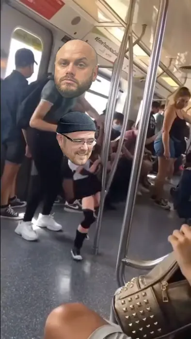 Dummy dancing to Britney Spears in front of nun meme | image tagged in memes | made with Piñata Farms meme generator