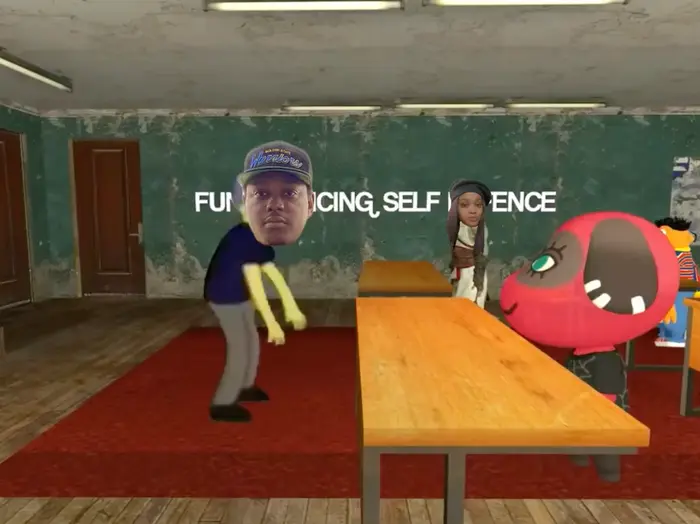 Funk dancing - Self Defence meme | @caliamb @haitianjim | image tagged in memes | made with Piñata Farms meme generator