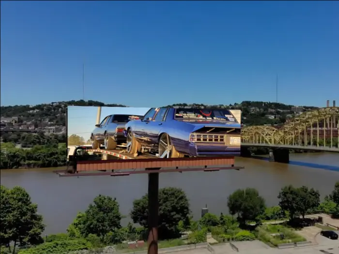 Large billboard with green screen meme | image tagged in memes | made with Piñata Farms meme generator