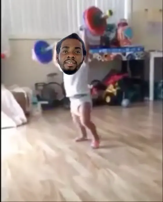 Ultimate weightlifting baby meme | image tagged in memes | made with Piñata Farms meme generator